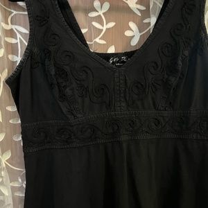 Gretty Zueger 100% Cotton Lovely Black Dress sz M